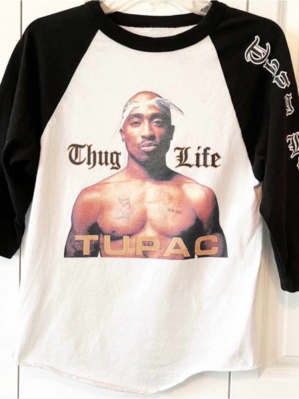 Vintage Tupac Shakur Thug Life Graphic Baseball tee
